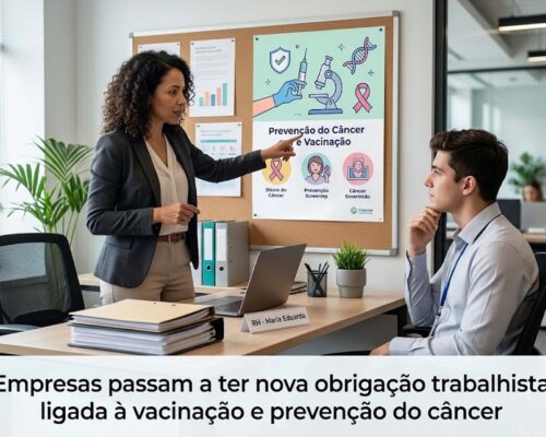 Empresas passam a ter nova obrigação trabalhista ligada à vacinação e prevenção do câncer